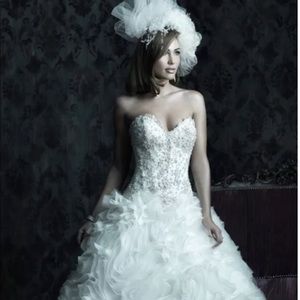 Allure Couture C229 Ivory and Silver Wedding Dress